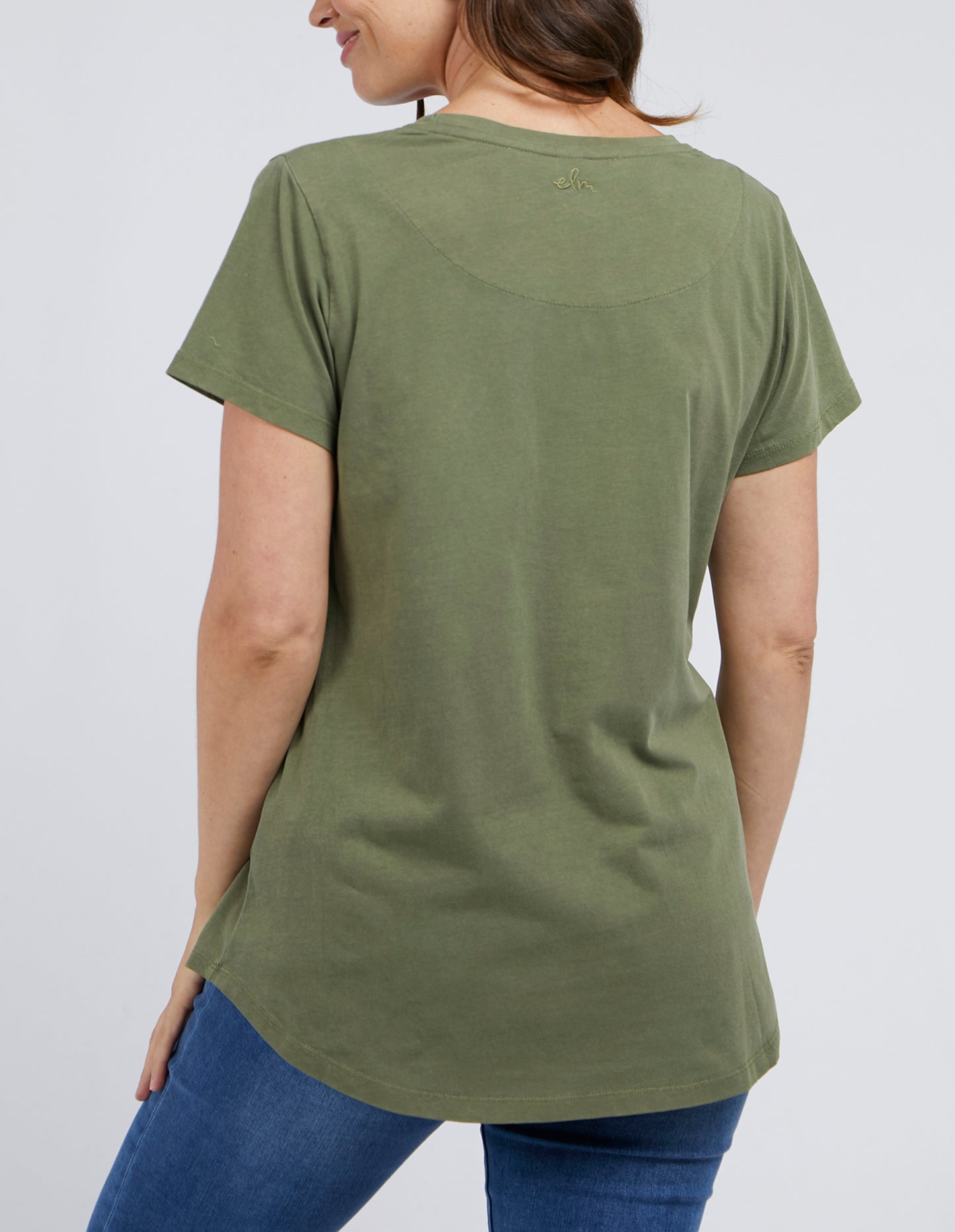 Buy Elm Rainbow Tshirt Shop Elm Crescent Tshirt Khaki Shop Elm Khaki Tshirts Online Shop Elm Melbourne Stockists