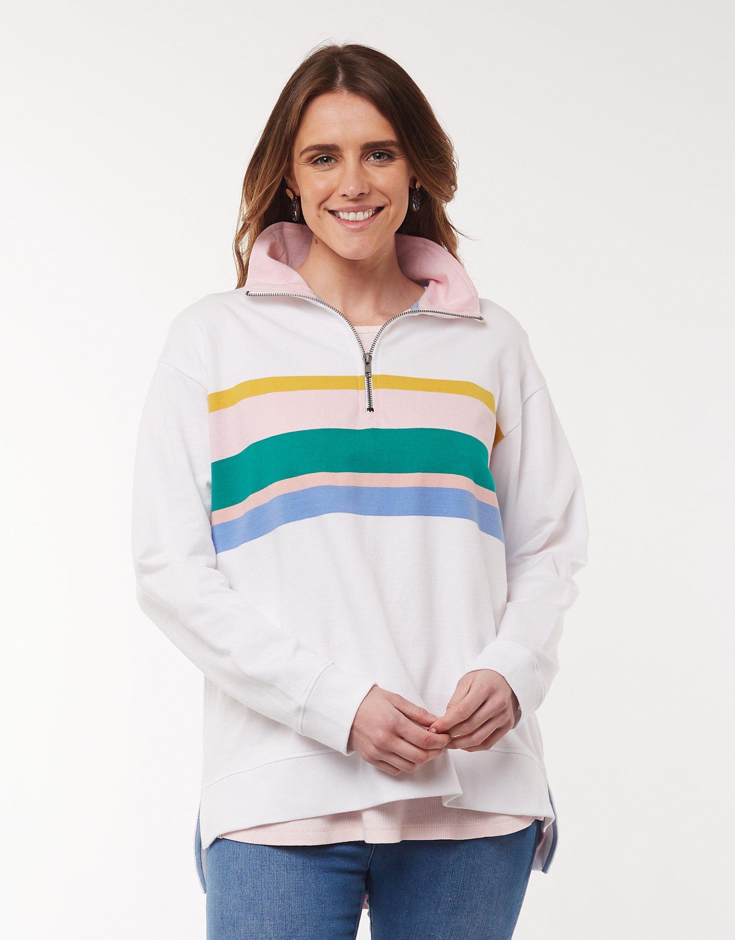 Buy Elm My Crush Zip Neck Fleece Shop Elm Zip Fleece Buy Elm Stripe Jumper Buy Elm Zip Neck Fleece Elm Online Stockist Elm Melbourne Stockist Elm Sydney Stockist Elm Brisbane stockist Elm Perth Stockist