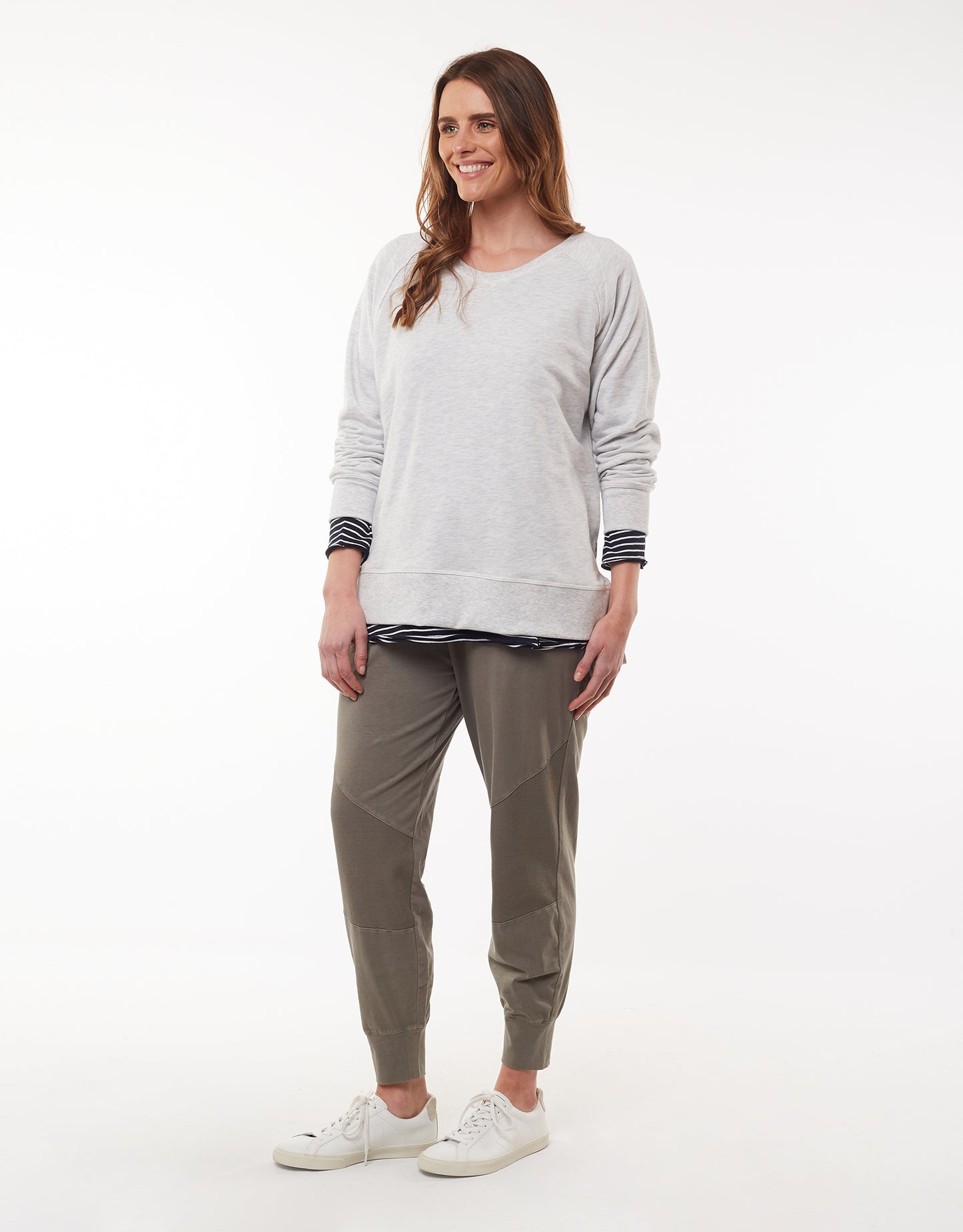 Buy Elm Plus Size Sydney Crew Light Grey Buy Elm Embrace Sydney Jumper Grey Buy Elm Sydney Crew online Buy Elm Plus Size Clothing Buy Elm Sydney Crew Silver Grey in Plus Size