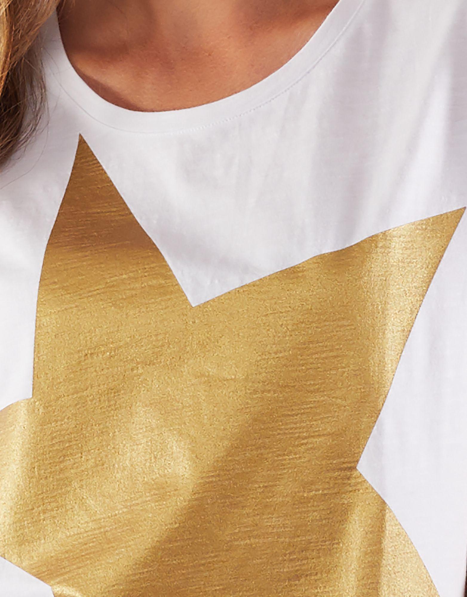 Elm Super Star Tee - Gold - Basic State Elm Stockist Elm Melbourne Stockist Elm Australian Stockist Elm Sydney Stockist Elm Brisbane Stockist Elm Australian Stockist Elm Gold Star Tee Elm Gold Super Star Tee