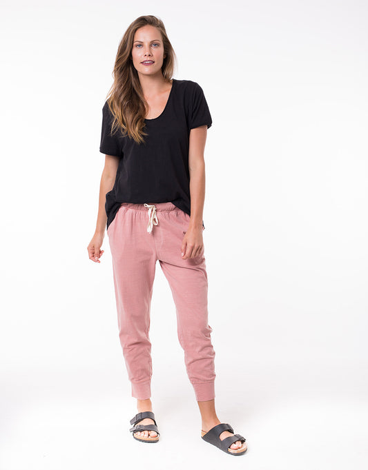 Elm Embrace Plus Size V Neck Tee Washed Black - Elm Plus Size V Neck Tee Black - Basic State Australia