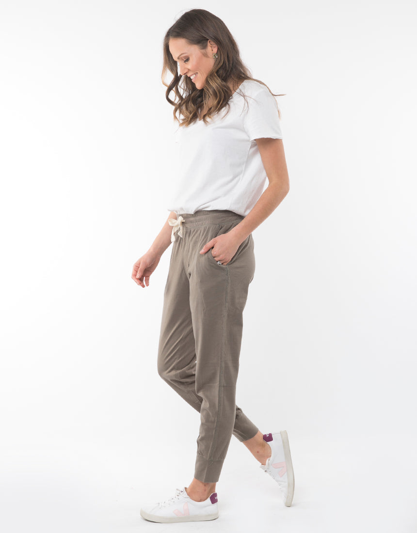 Elm Fundamentals Wash Out Lounge Pants - Khaki - Basic State Australia