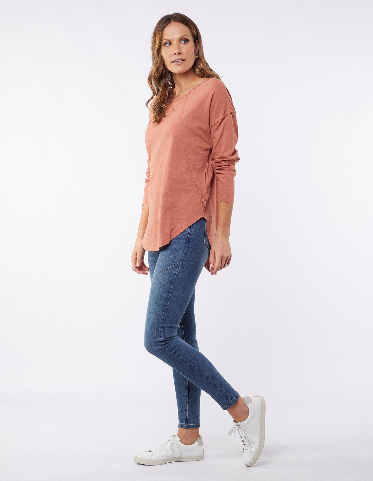 Buy Mackenzie Crew Buy Foxwood Long Sleeve Tee Copper Buy Foxwood Mackenzie Crew Copper Buy Mackenzie Long Sleeve Top Copper