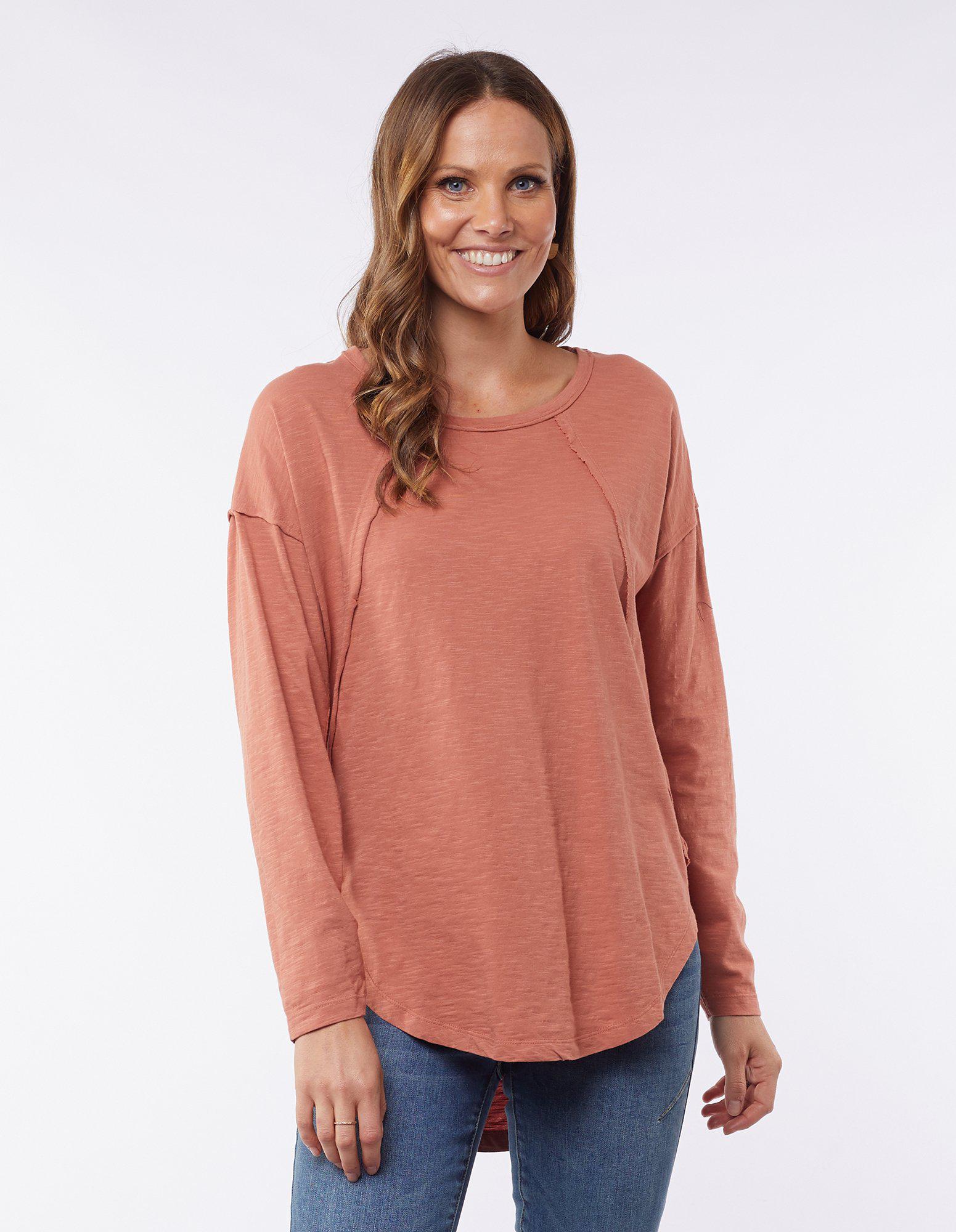 Buy Mackenzie Crew Buy Foxwood Long Sleeve Tee Copper Buy Foxwood Mackenzie Crew Copper Buy Mackenzie Long Sleeve Top Copper