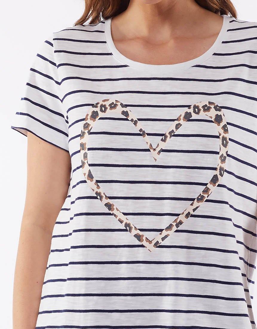 Elm Clothing Full Circle Tee Elm Fundamental Tee Leopard Print Stripe Tee Leopard Heart Tshirt Basic State Stripe Elm Tee Elm Melbourne Stockist Elm Sydney Stockist Elm Brisbane Stockist Elm Perth Stockist Elm Adelaide Stockist Elm Brisbane Stockist Elm Stripe Tshirt