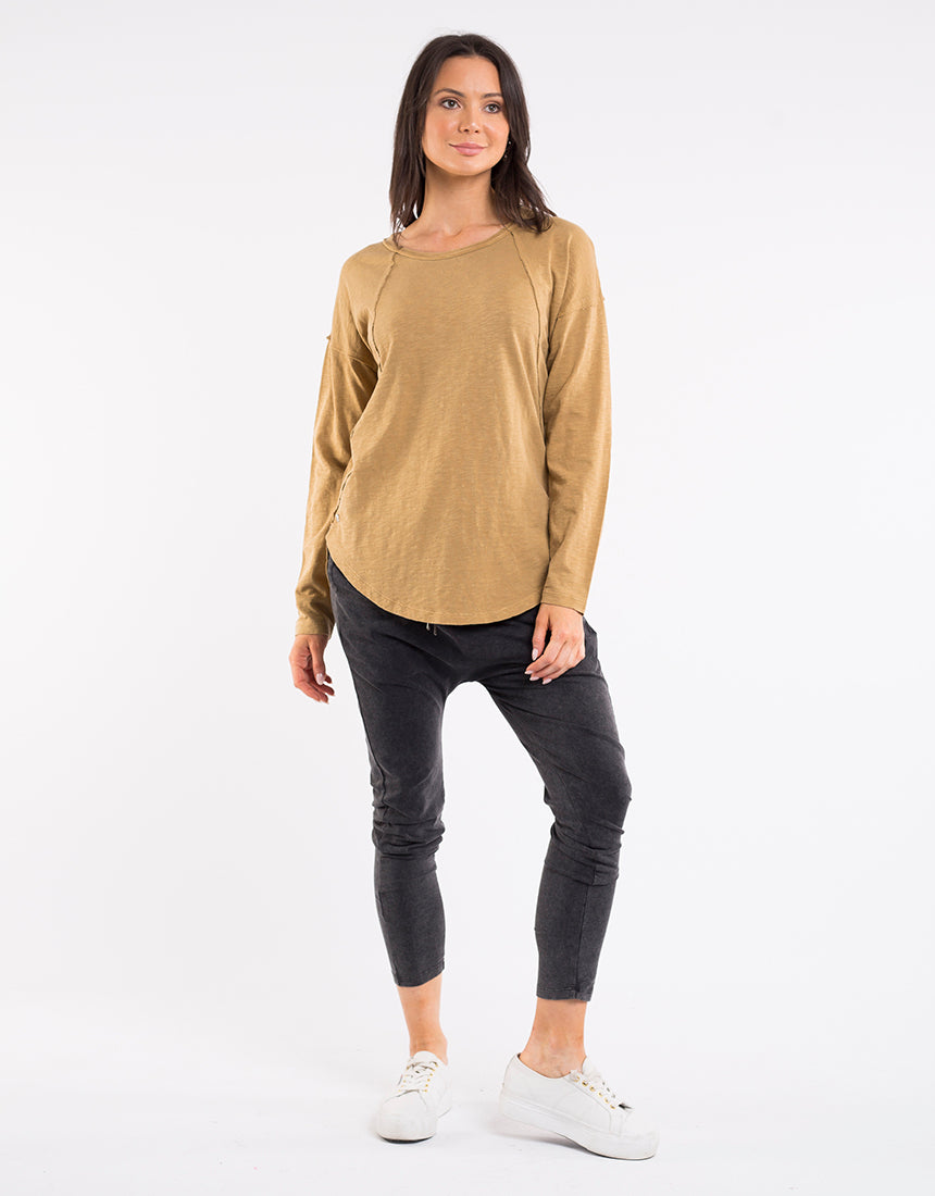 Foxtell MacKenzie Long Sleeve Tee - Mustard - Basic State