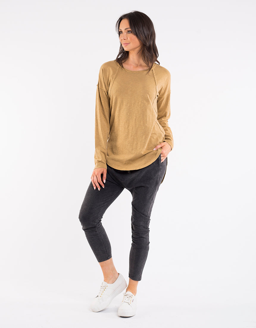 Foxtell MacKenzie Long Sleeve Tee - Mustard - Basic State