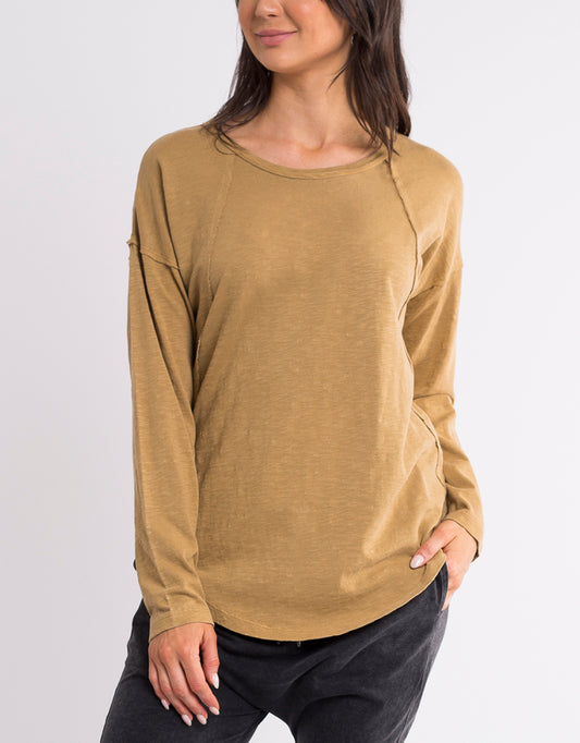 Foxtell MacKenzie Long Sleeve Tee - Mustard - Basic State