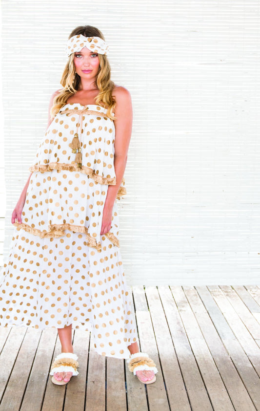 Anannasa Gold Dot Dress Ananasa Gold Spot Dress Basic State Australia