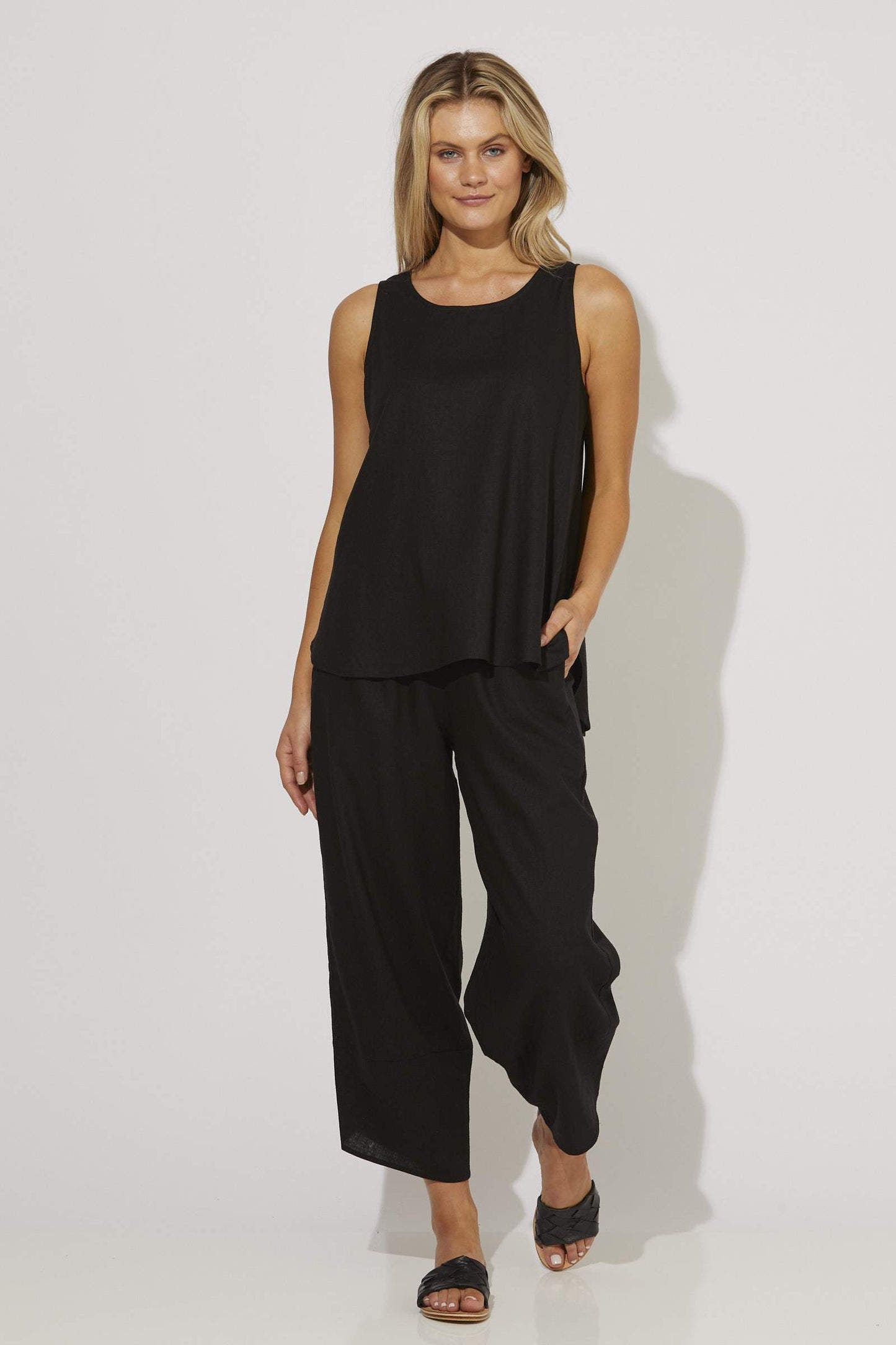 Shop Haven Nevis Tank - Black - Basic State Shop Haven Clothing Online Shop Nevis Tank Online Australian Haven Stockists Shop Haven Afterpay Store Black Nevis Tank