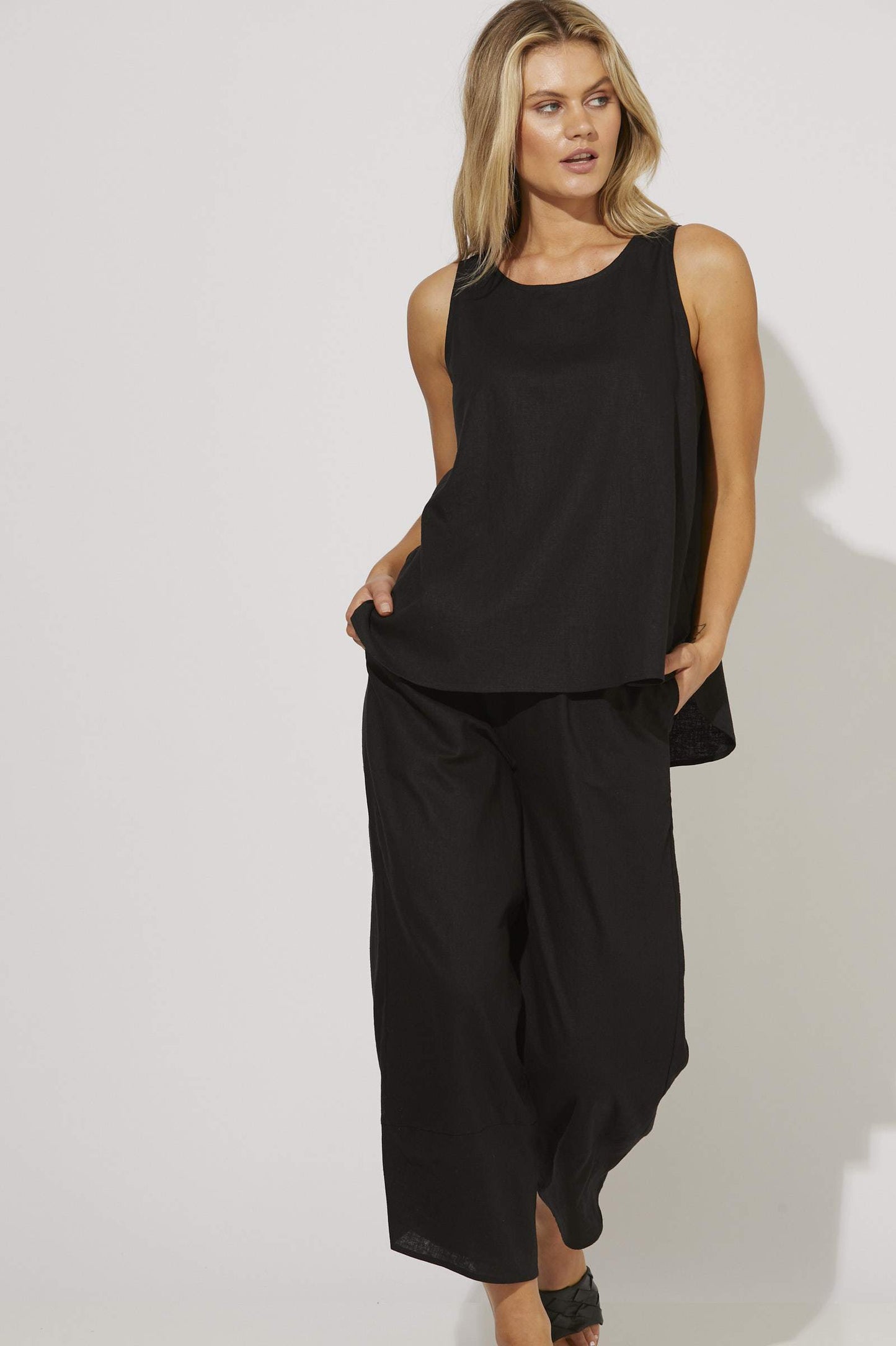 Shop Haven Nevis Tank - Black - Basic State Shop Haven Clothing Online Shop Nevis Tank Online Australian Haven Stockists Shop Haven Afterpay Store Black Nevis Tank