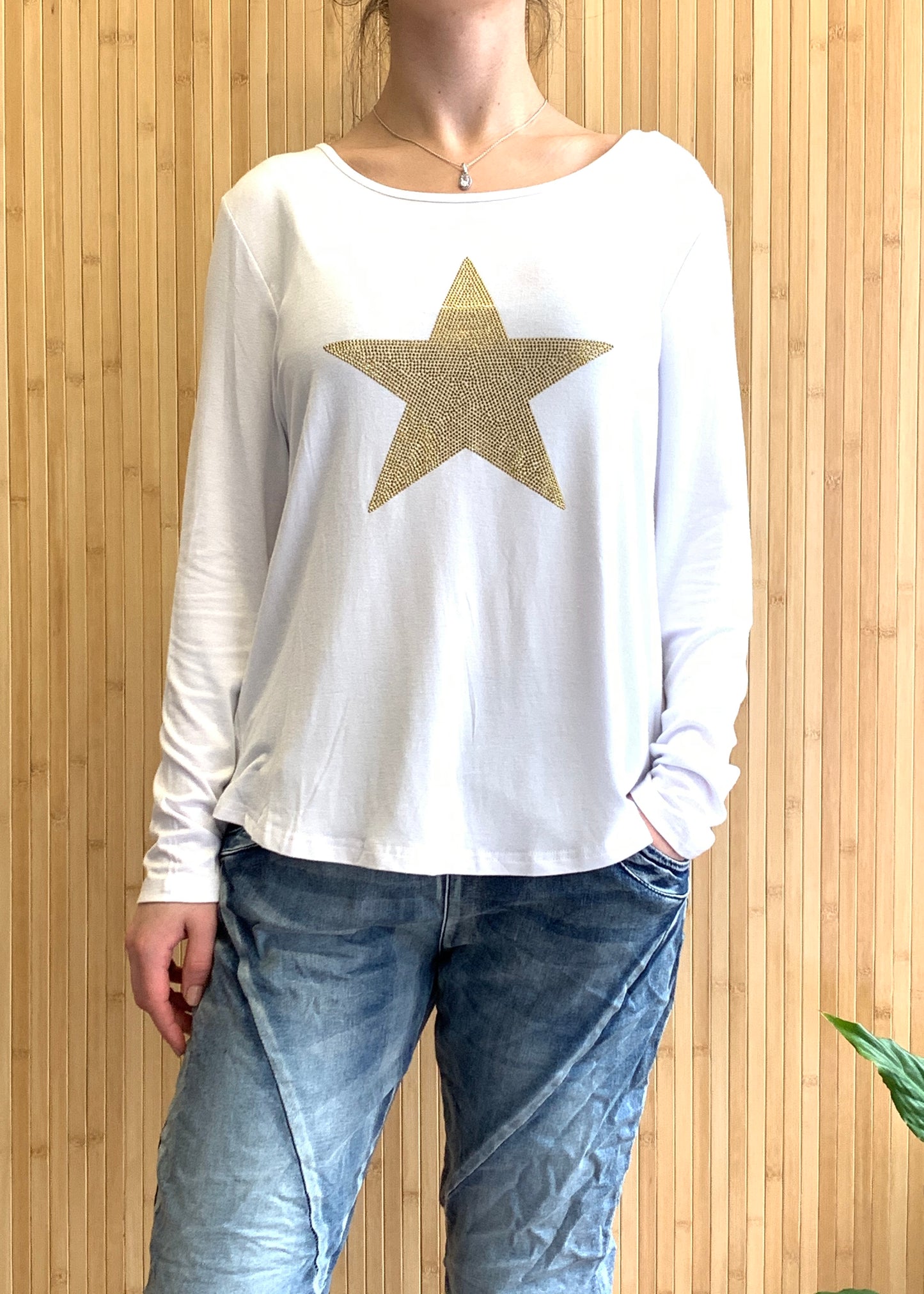 Shona Star Top || White