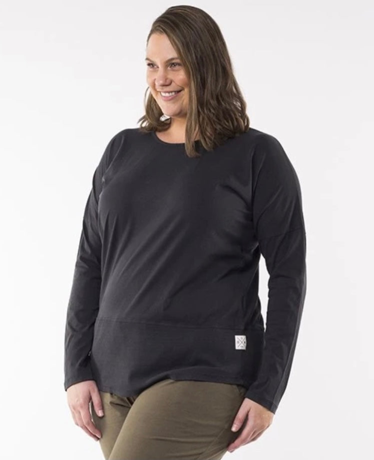 Buy Elm Embrace Clothing online Shop Elm Embrace Plus Size Clothing - White Long Sleeve Rib Tee - Basic State Australia Elm Embrace Stockist Elm Plus Size Rib Long Sleeve Tee Black Elm Fundamental Long Sleeve Rib Tshirt - Blush Black Elm Long Sleeve Rib Tee Basic State Elm Fundamental Rib Long Sleeve Tee Stockist Elm Australian stockist