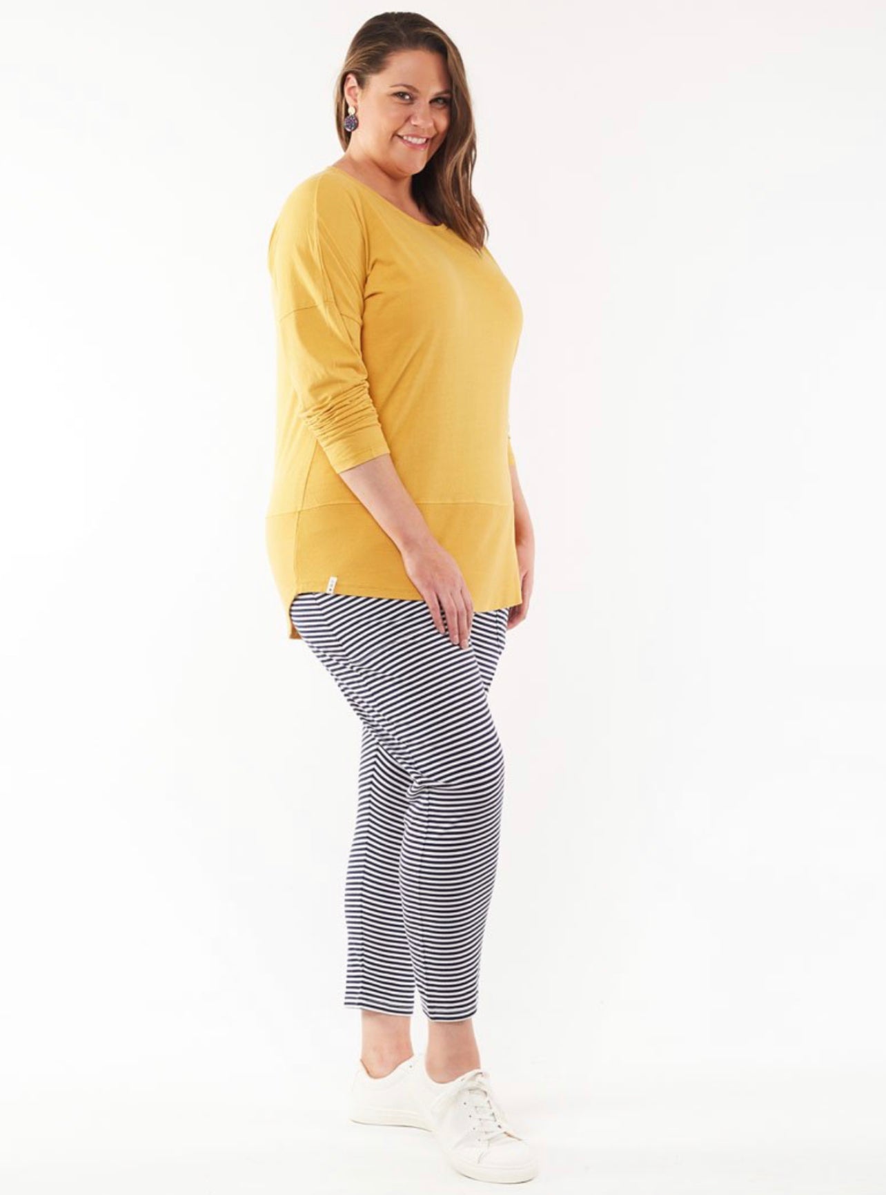 Shop Elm Embrace Plus Size Clothing - White Long Sleeve Rib Tee - Basic State AustraliaElm Embrace Stockist Elm Plus Size Rib Long Sleeve Tee White Elm Fundamental Long Sleeve Rib Tshirt - Blush White Elm Long Sleeve Rib Tee Basic State Elm Fundamental Rib Long Sleeve Tee Stockist Elm Australian stockist