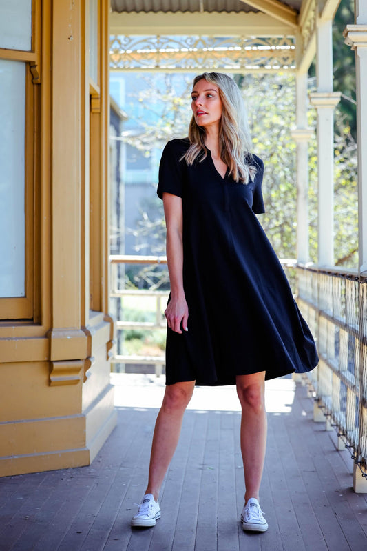 Tibby polo Dress, Ladies Polo Shirt Dress, Shop 3rd story Clothing online, buy 3rd Story Clothing, Polo Tshirt Dress, Basic state 3rd story polo Dress