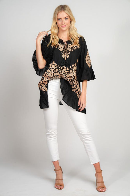 Plus Size Hacienda Tunic Top
