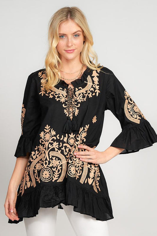 Plus Size Hacienda Tunic Top