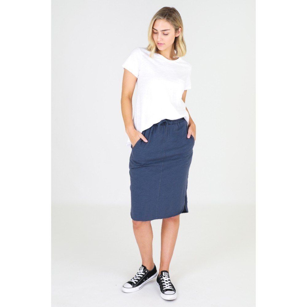 3rd Story Olivia Skirt Indigo blue skirt, Olivia Knee Length skirt Basic state