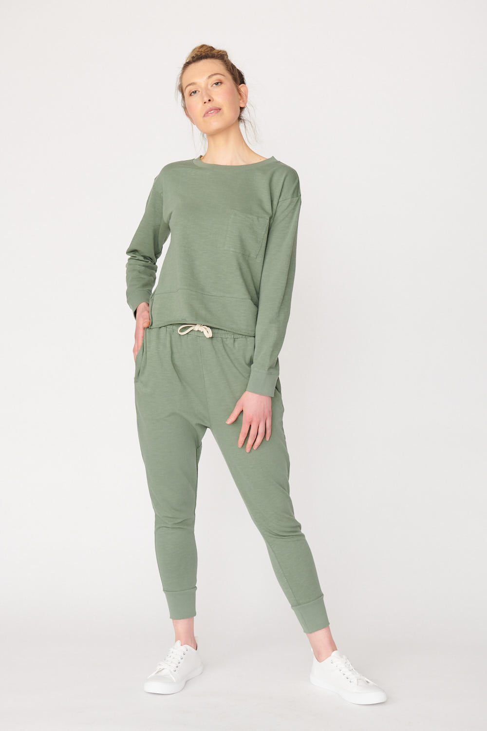 Lulu Organic Clothing Redondo Pants Lulu Organic Cotton Basics - Basic State - Lulu Organic Essentials Redondo Pants Khaki Pink