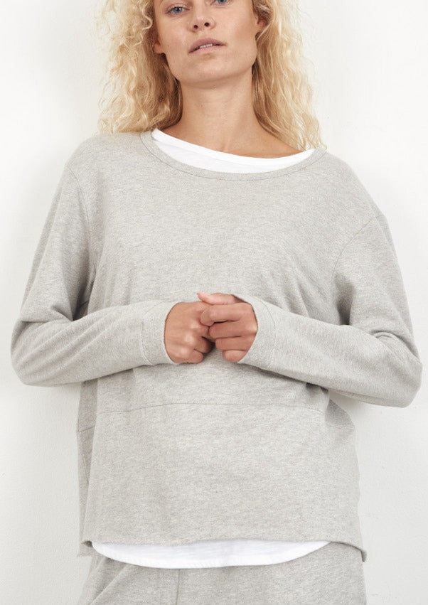 Buy Cle organic clothing online buy Margot sweater margo jumper Cle clothing Grey MArle