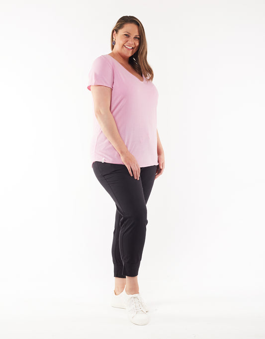 Shop Pink - Elm V Neck Tee - Elm Embrace V Neck Tee, Elm Plus Size Tshirt Sale, Elm Clothing Sale