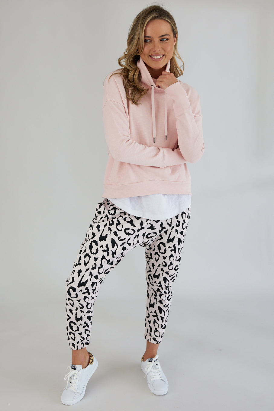 Sadie Pants - Soft Pink Leopard