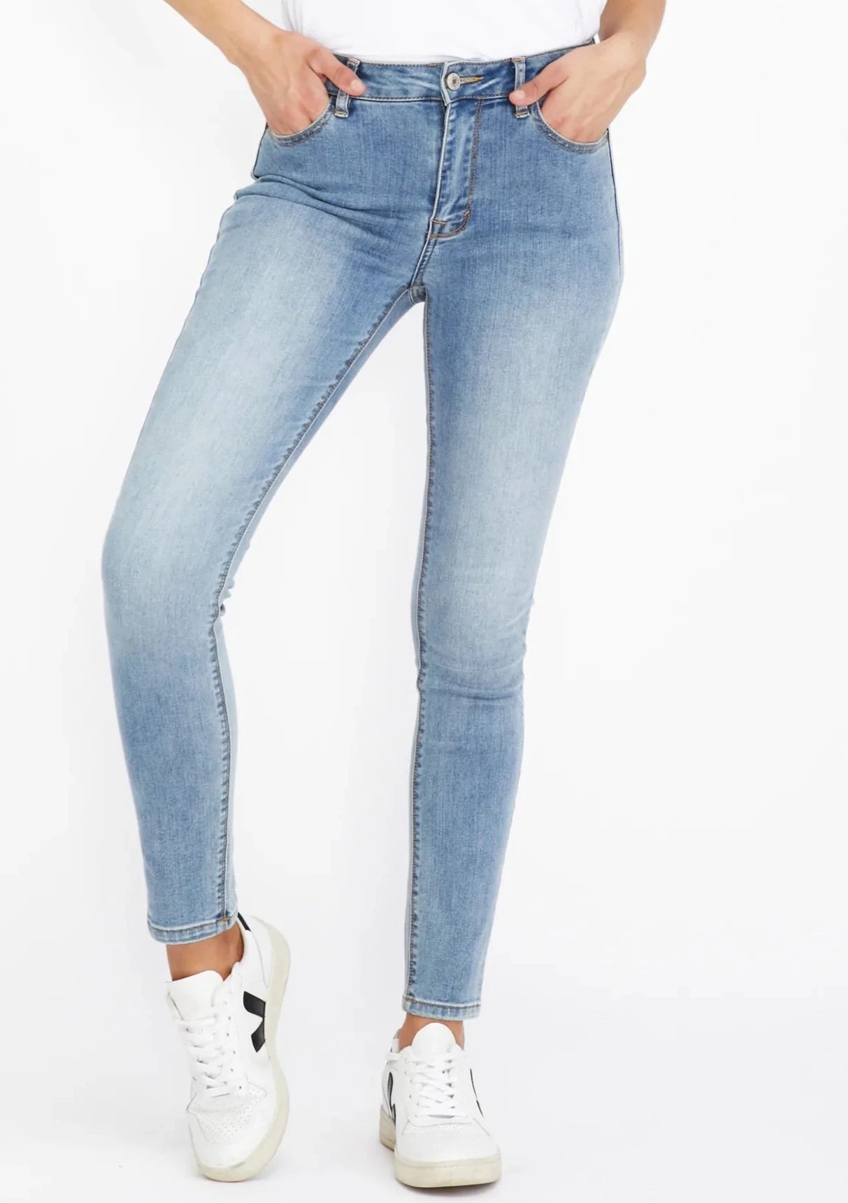 Shop Saint Rose Lucia Jeans Mid wash Ripped, Buy Denim Lucia Jeans, Blue Denim Lucia Skinny Jeans, Lucia Denim Skinny Jeans Saint Rose, Blue Skinny Leg Jeans Saint Rose Stockists, Saint Rose Jeans Stockists, Saint Rose Stockists