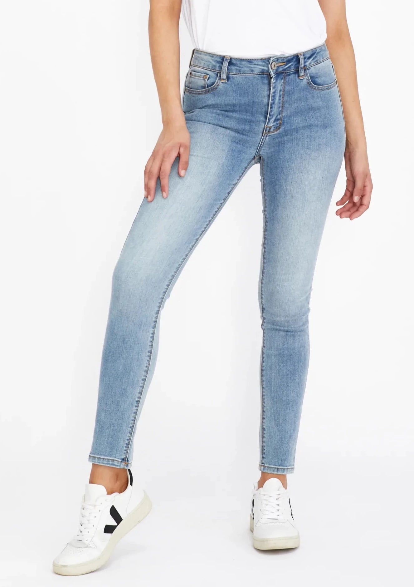 Shop Saint Rose Lucia Jeans Mid wash Ripped, Buy Denim Lucia Jeans, Blue Denim Lucia Skinny Jeans, Lucia Denim Skinny Jeans Saint Rose, Blue Skinny Leg Jeans Saint Rose Stockists, Saint Rose Jeans Stockists, Saint Rose Stockists