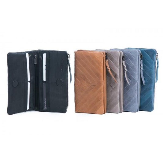 Soft Leather Wallet Purse Black Brown Tan Grey Blue Basic State