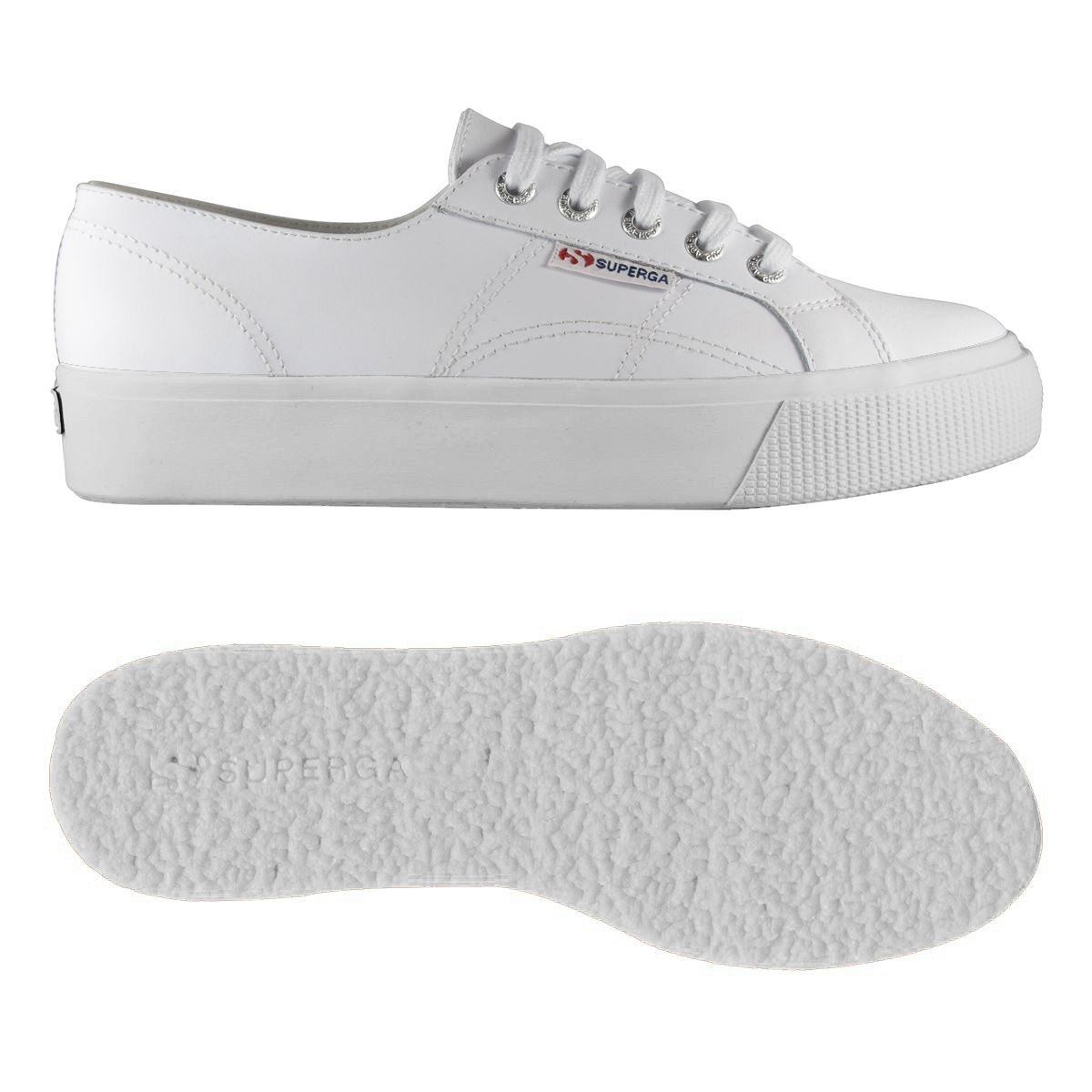 Womens 2730 platform sneakers in white nappa leather on sale
