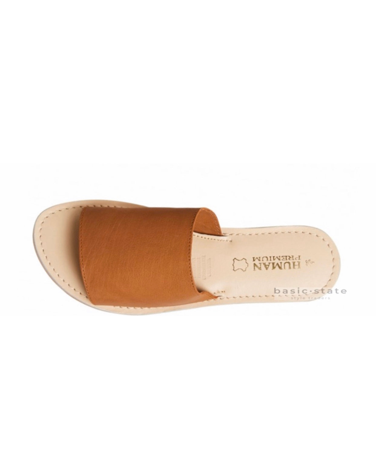 Trinity Slides Tan Leather Shoes - Ladies Super soft leather Slides Leather Sandals Leather Slides Tan leather shoes - Basic State Australian AfterPay Store