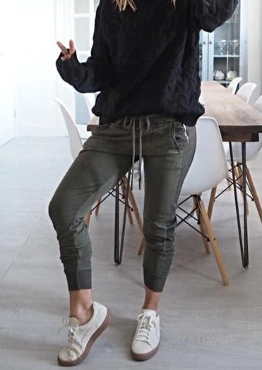 Ultimate Joggers - Dark Olive Khaki (Plus Size)
