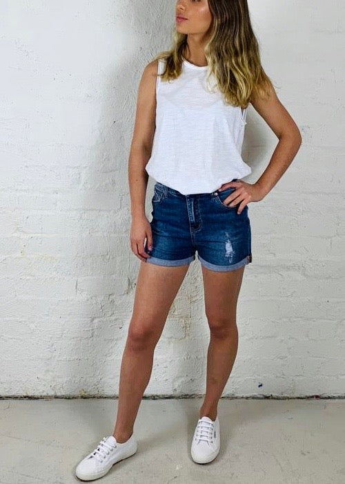 Vinnie Denim Shorts || Original Blue