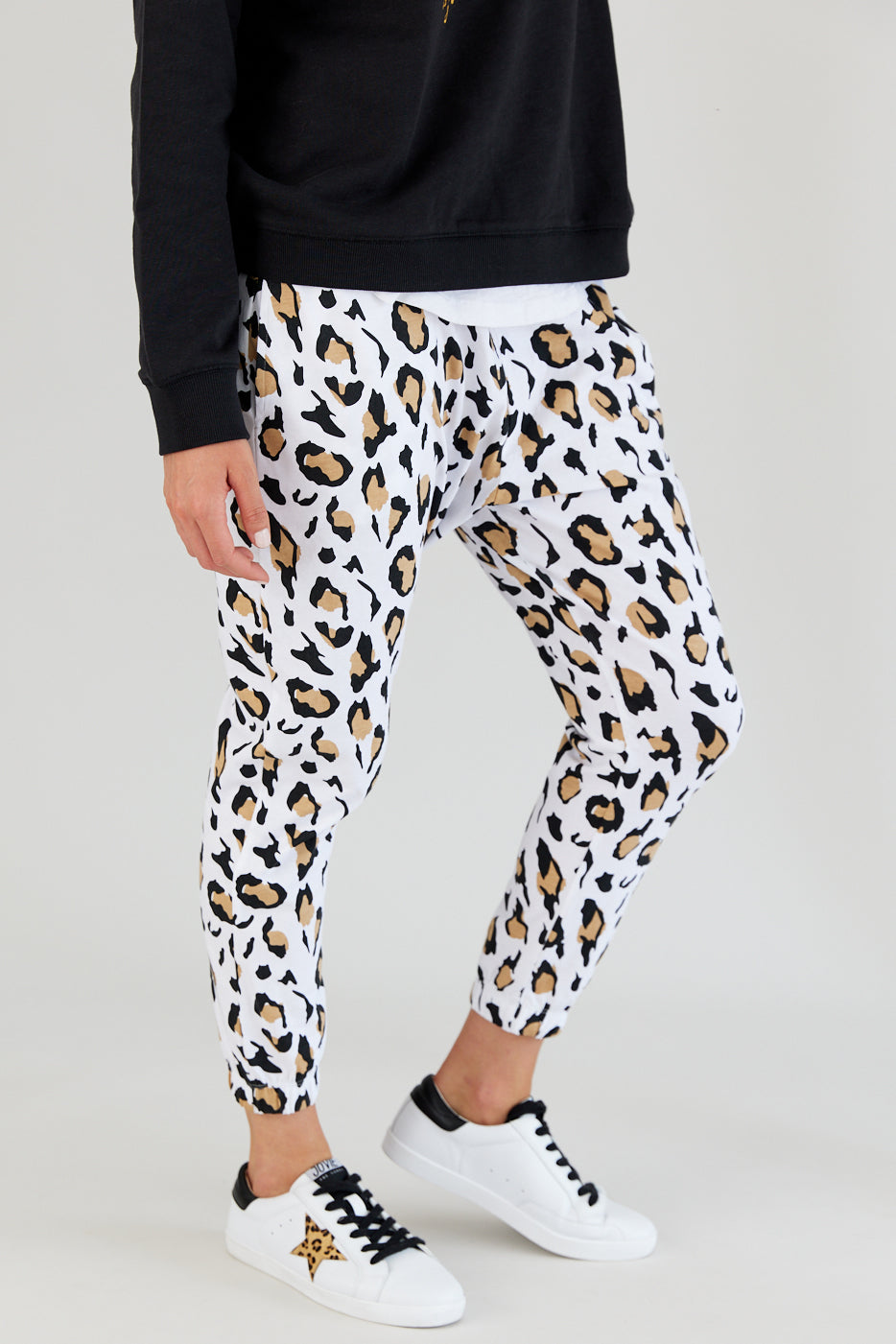 Sadie Pants - Natural Leopard