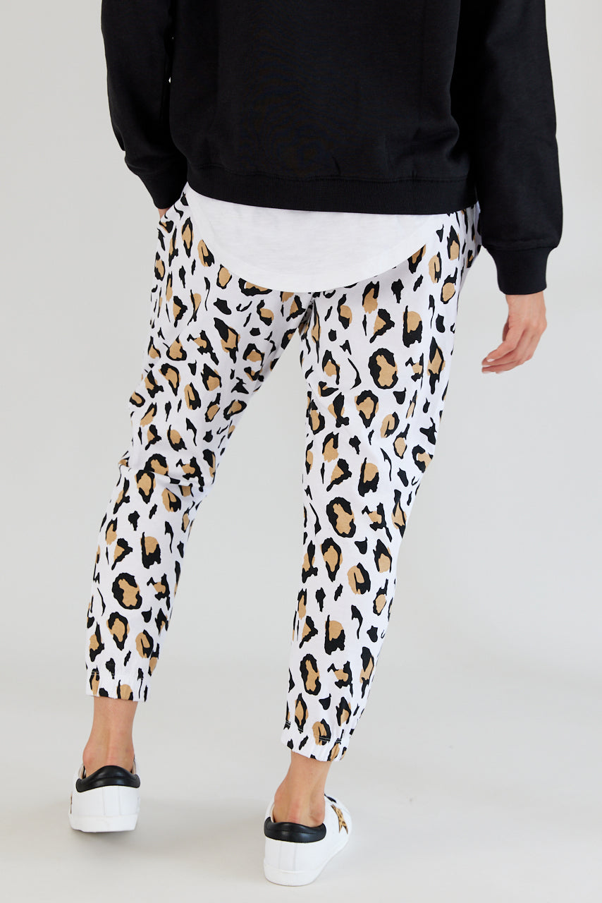 Sadie Pants - Natural Leopard
