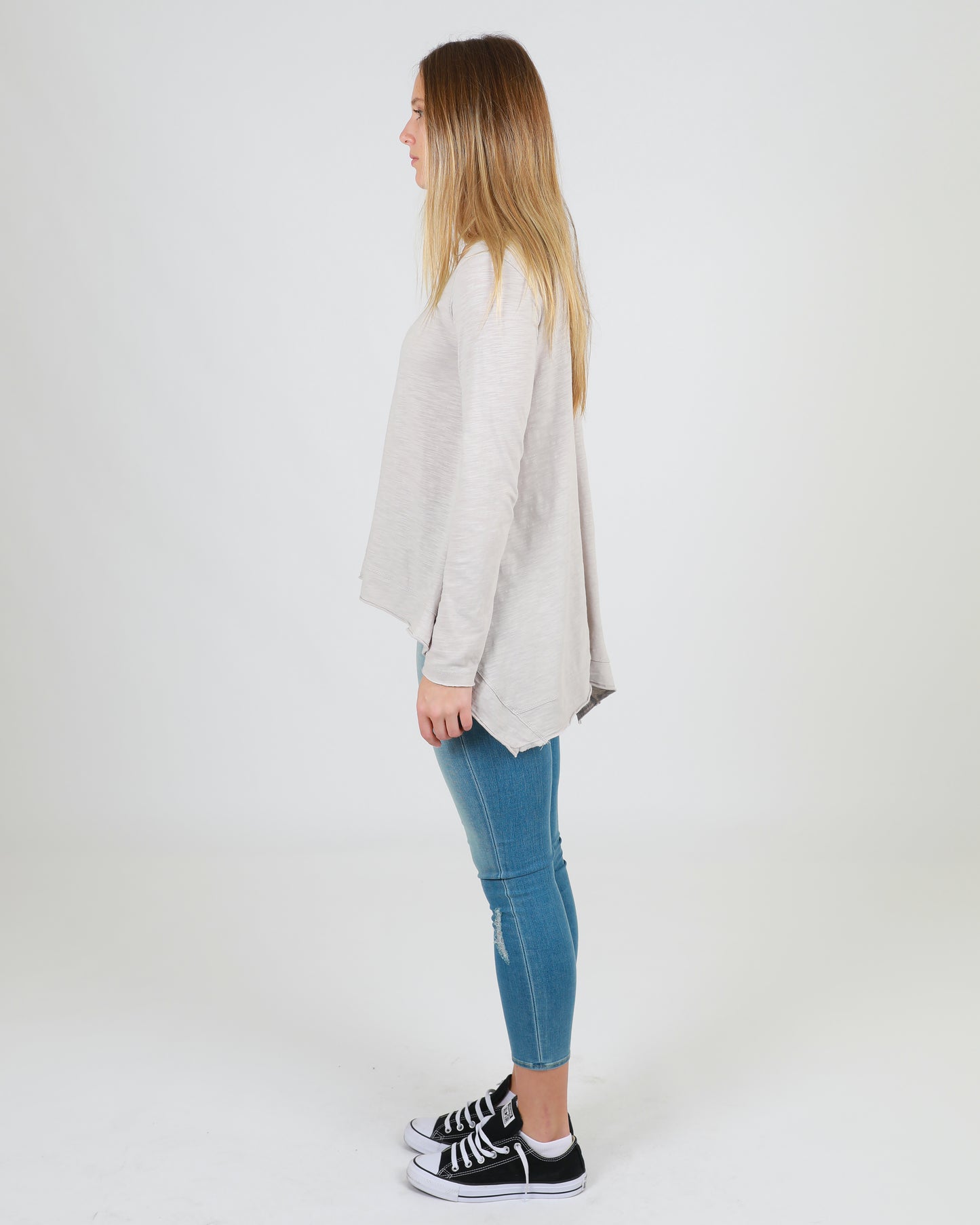 3RD STORY WILLOW LONG SLEEVE TEE TSHIRT stone BASIC STATE