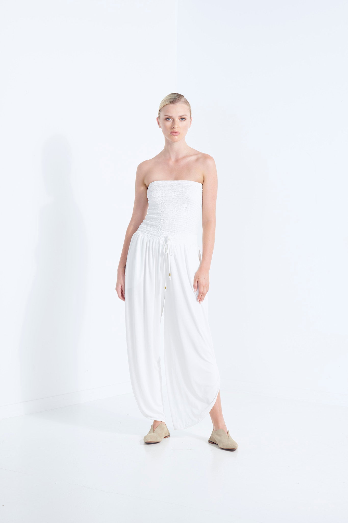 Belu Pants - White Dew (Plus Size)