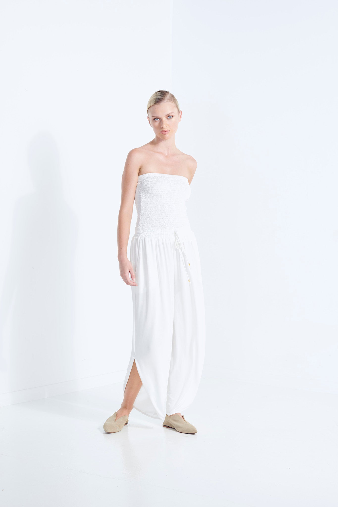 Belu Pants - White Dew (Plus Size)