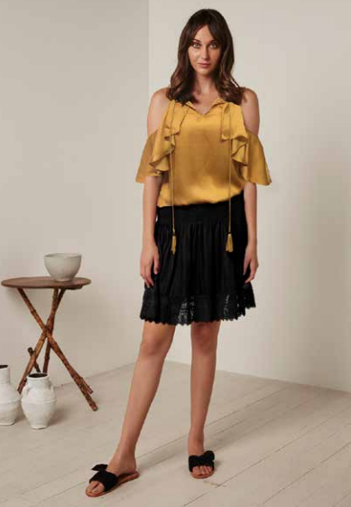 Basic State style traders Gysette Sriya Top blouse Tumeric Gysette boho