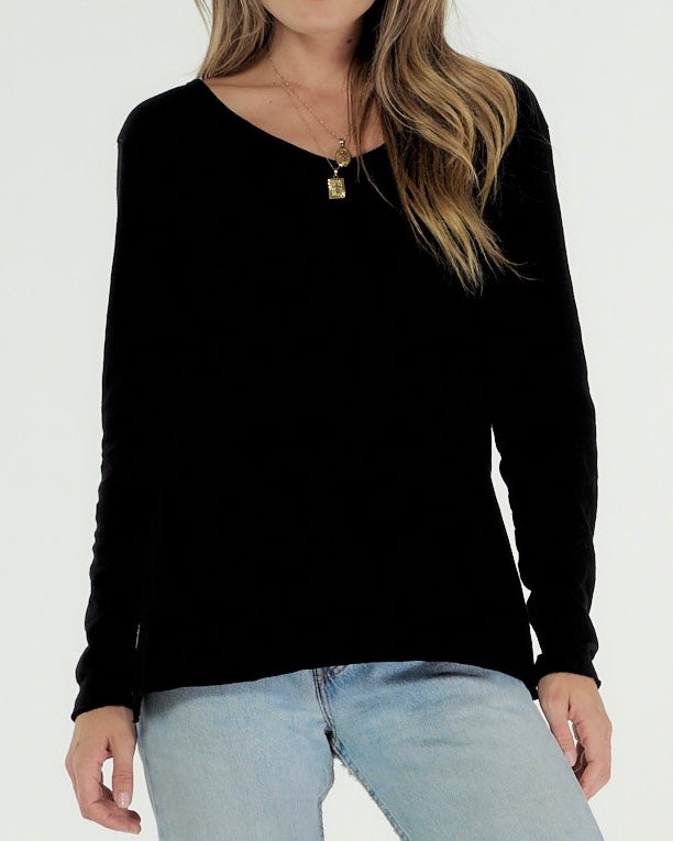 Cle Abigail Long Sleeve Tee Organic Cotton Long Sleeve Tshirt Organic Cotton Long Sleeve Top Cle Stockist - Basic State