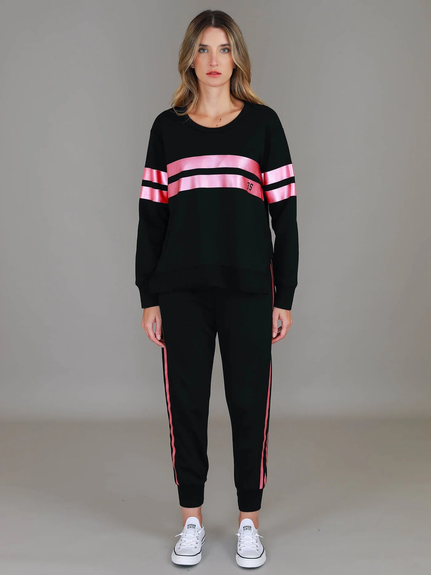 Theresa Metallic Stripe Jumper