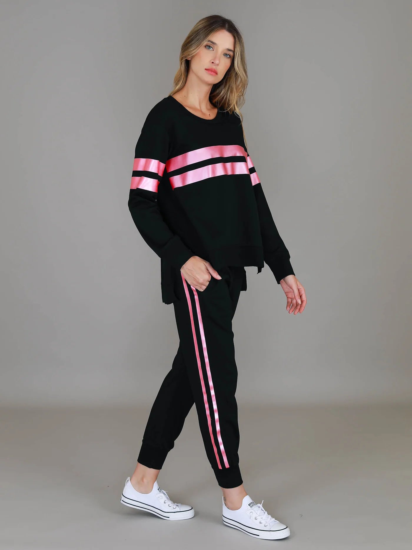 Theresa Metallic Stripe Jumper