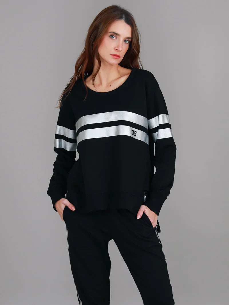 Theresa Metallic Stripe Jumper