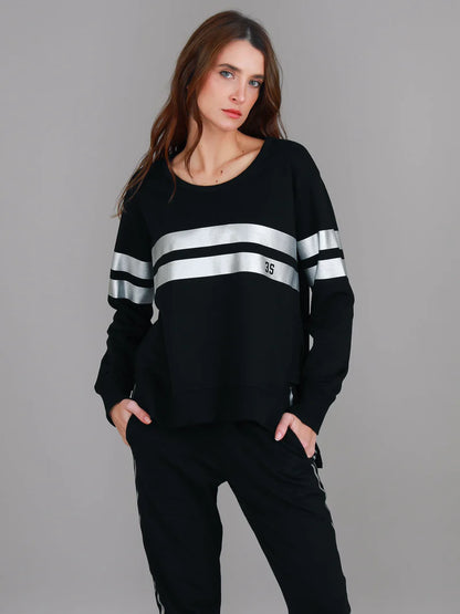 Theresa Metallic Stripe Jumper