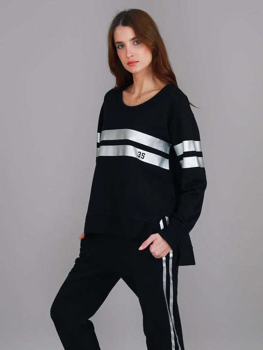 Theresa Metallic Stripe Jumper