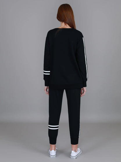 Jaimie Two Stripes Print Sweater