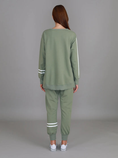 Jaimie Two Stripes Print Sweater