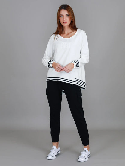 Gwyneth Striped Rib Sweater