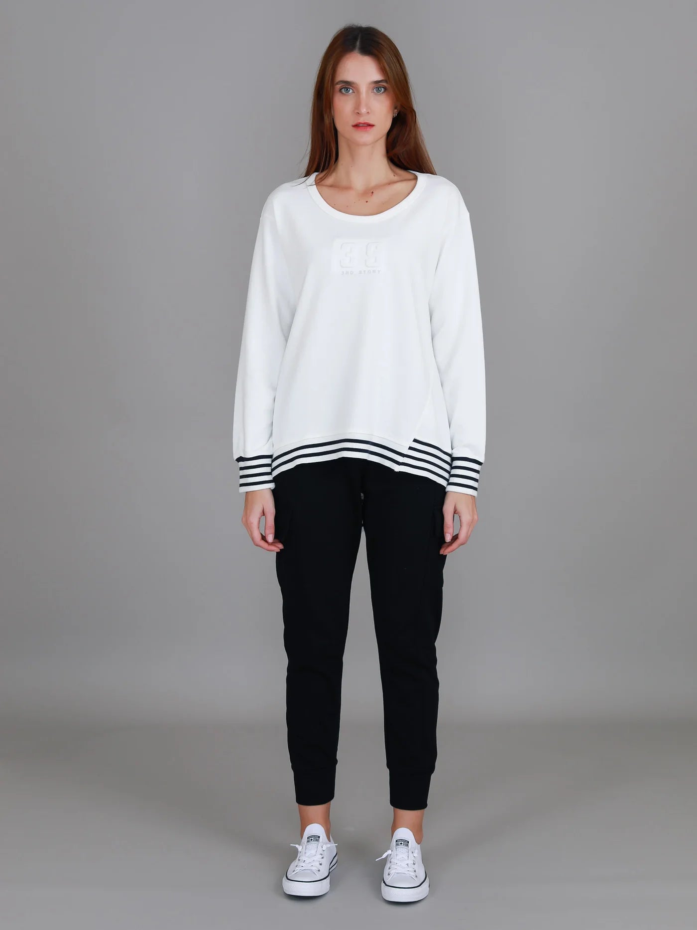 Gwyneth Striped Rib Sweater
