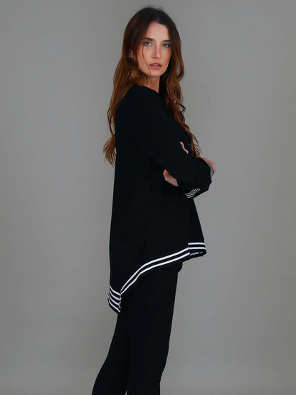 Gwyneth Striped Rib Sweater
